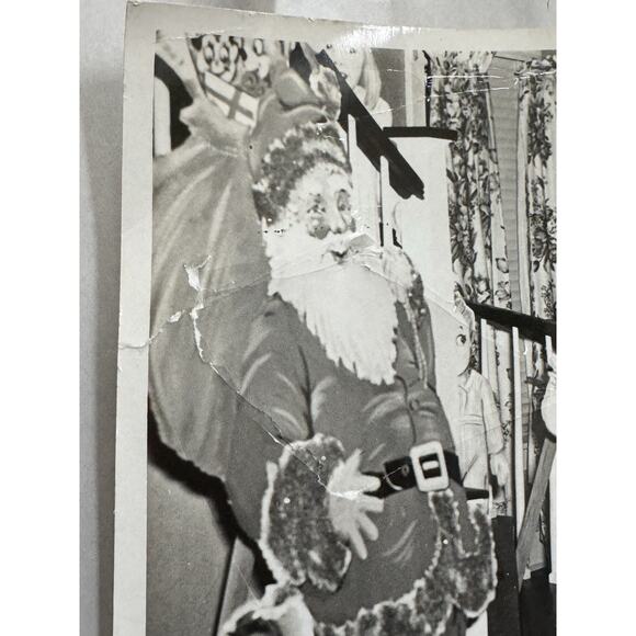 VTG Holiday Christmas Original Photo Tree Tinsel Santa Dolls Du Quoin Illinois - Picture 11 of 12